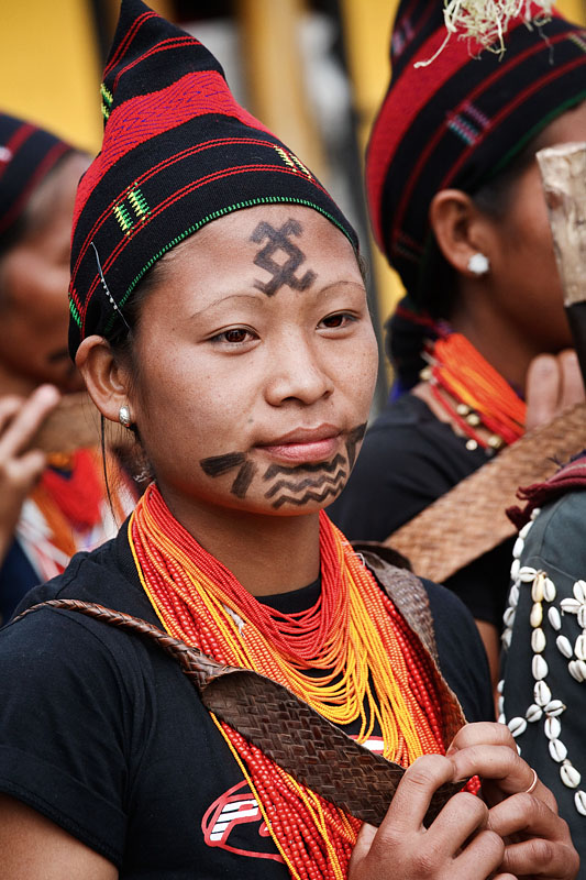  Young woman from the Chang naga tribe
